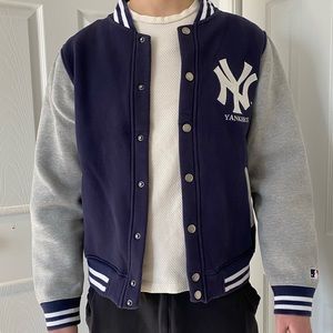 Men's New York Yankees Snap Fleece Jacket